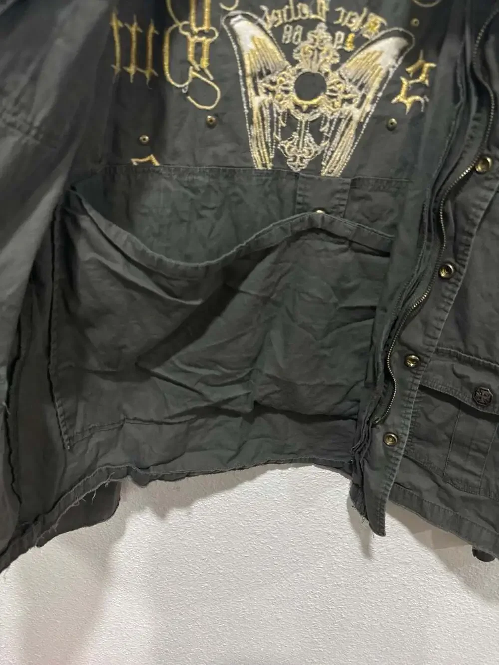 Blac Label 1968 Embroidered Military Field Jacket Grey